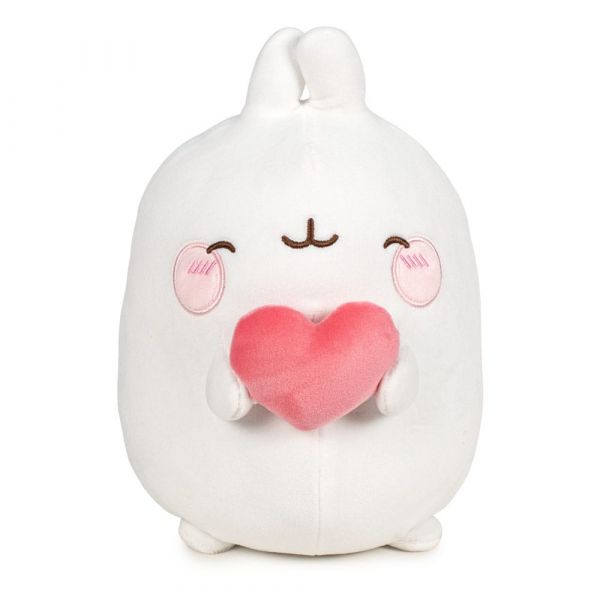 Molang Plüschfigur 18 cm Molang mit Herz