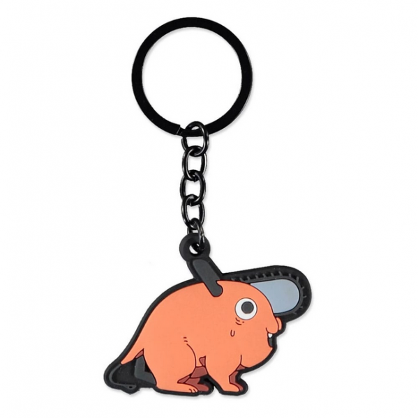 Chainsaw Man Gummi-Schlüsselanhänger Pochita Sitzend