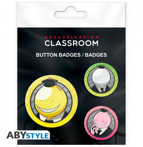 Assassination Classroom Button 3er Pack Koro-sensei