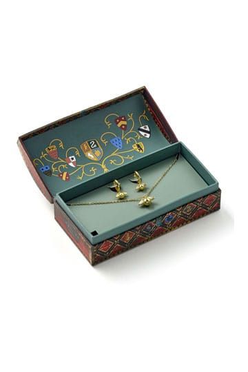 Harry Potter Quidditch Golden Snitch Halskette und Ohrringe Geschenkset