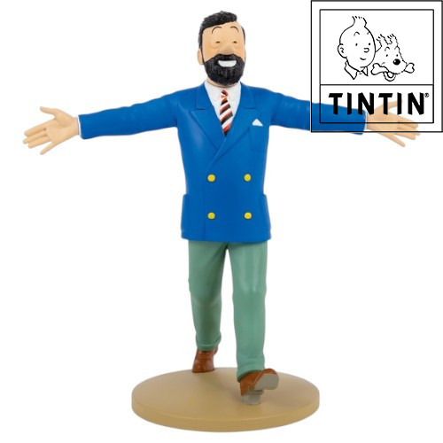 Tim und Struppi Resin Haddock im blauen Anzug 12cm