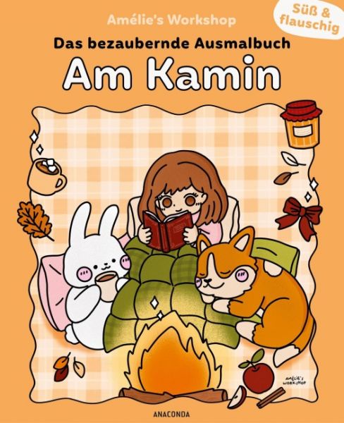 Süß und flauschig Am Kamin - das bezaubernde Ausmalbuch