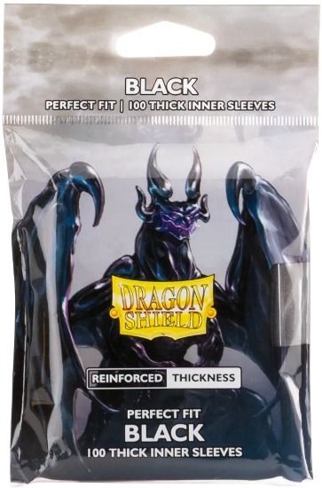 Dragon Shield Hüllen Standardgröße Thick Perfect Fit Toploading Black (100 Stück)