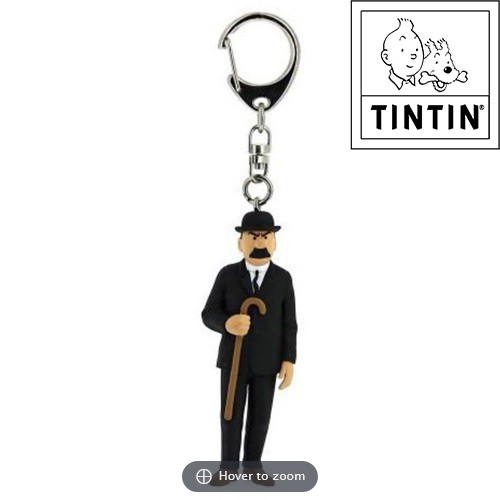 Tim und Struppi Schlüsselanhänger Dupond mit Stock 6cm