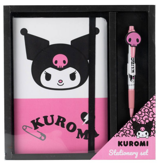 Sanrio Notizbuch mit Kugelschreiber Geschenk-Set Kuromi
