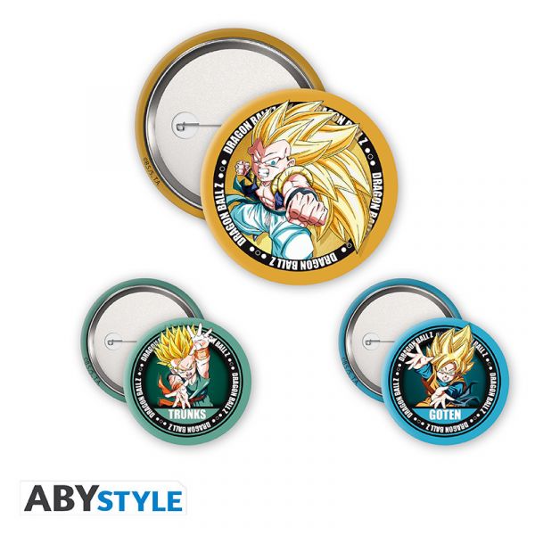 Dragon Ball Button 3er Pack Trunks, Goten & Gotrunks
