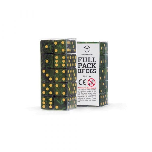 Q Workshop Würfel Set Full Pack D6 Grün (20 Stück)
