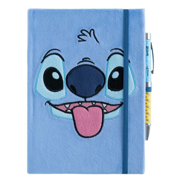Stitch Premium Plüsch Notizbuch A5 mit Stift Tropical