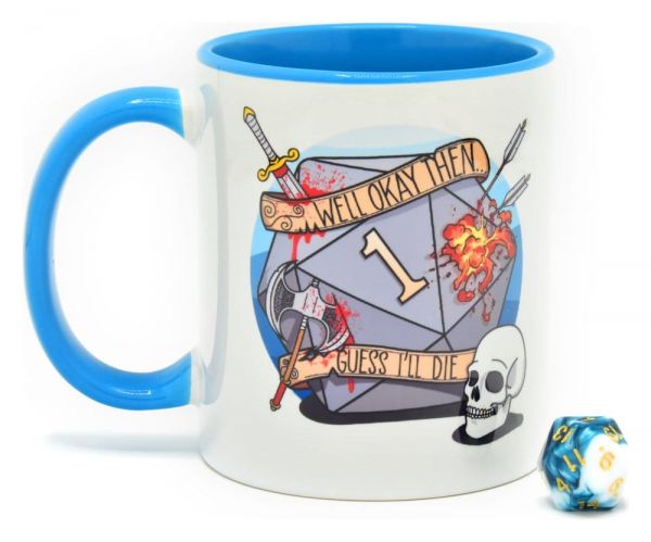 Magic Glassstaff Geschenkbox Tasse & Würfel D20 Guess I'll Die