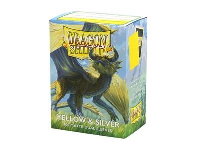 Dragon Shield Dual Matte Hüllen Standardgröße Yellow & Silver (100 Stück)