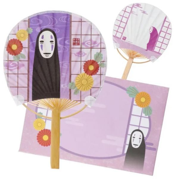 Chihiros Reise ins Zauberland Bambusfächer & Umschlag Ohngesicht mit Blumen