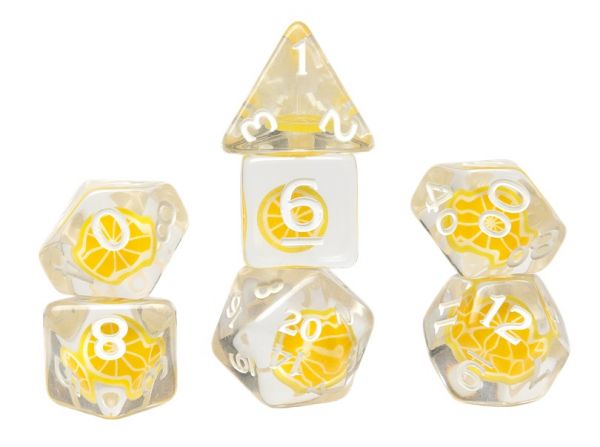 Sirius Dice RPG-Würfel-Set Fruit Slice Lemon (8 Stück)
