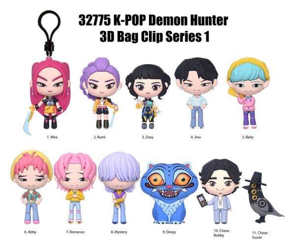 K-Pop Demon Hunter 3D PVC-Taschenanhänger Series 1 5cm Blind Bag