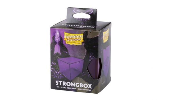 Dragon Shield Strongbox Deckbox für 100+ Karten Clear Purple