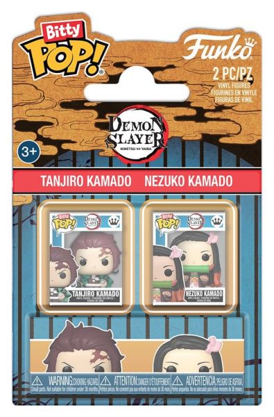 Demon Slayer: Kimetsu no Yaiba Funko POP! Vinyl Figuren 2er-Pack Tanjiro & Nezuko 2 cm