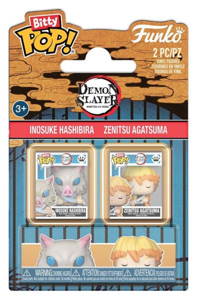 Demon Slayer: Kimetsu no Yaiba Funko POP! Vinyl Figuren 2er-Pack Inosuke & Zenitsu 2 cm