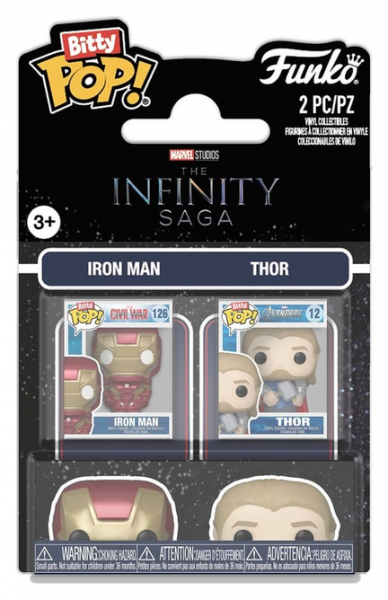 Marvel Infinty Saga Bitty POP! Vinyl Figuren 2er-Pack Iron Man & Thor 2 cm