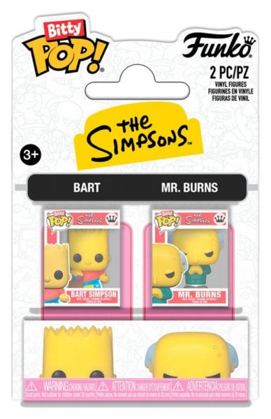 Simpsons Bitty POP! Vinyl Figuren 2er-Pack Bart & Mr. Burns 2 cm