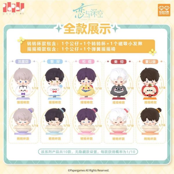 Love and Deepspace Playful Times Series Minifigur Blind Box