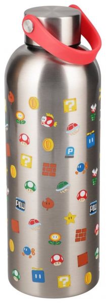 Super Mario Metall Trinkflasche mit Trageschlaufe