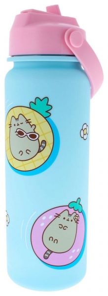 Pusheen Trinkflasche Flip Top By The Pool Blau