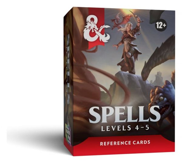 Dungeons & Dragons RPG Referenzkarten: Zaubersprüche Stufen 4-5 (englisch)