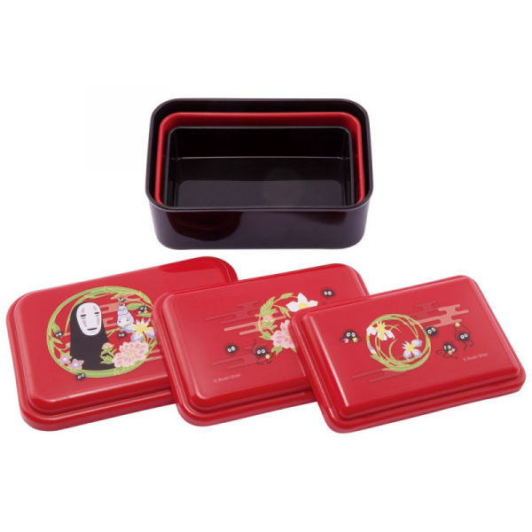 Chihiros Reise ins Zauberland Bentobox 3er Pack No Face dunkelrot