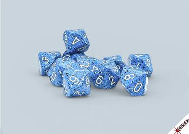 Chessex W10 Würfelset Ocean Stone (10 Stück)