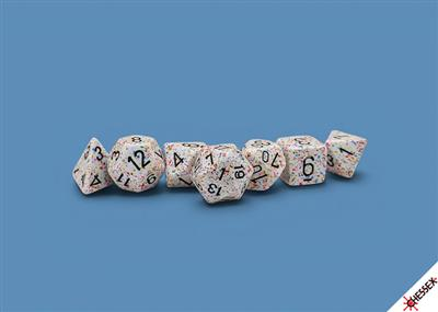 Chessex Speckled Birthday/Black Polyhedral 7-Würfel-Set