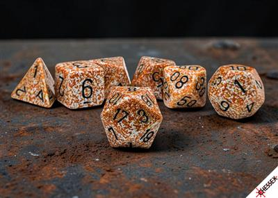 Chessex Speckled Rust/Black Polyhedral 7-Würfel-Set