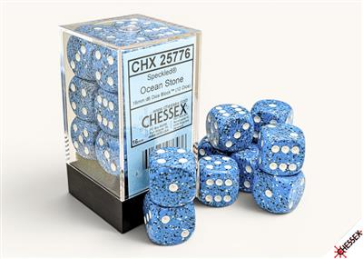 Chessex Speckled 16mm d6 Würfel-Set Ocean Stone (12 Stück)