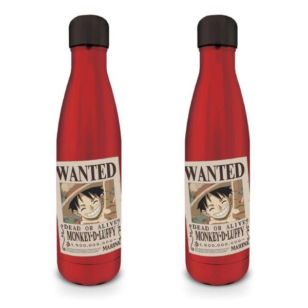 One Piece Metall-Trinkflasche Wanted Luffy 540ml