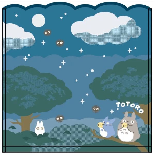 Mein Nachbar Totoro Mini-Handtuch Totoro im Mondschein 25x25cm