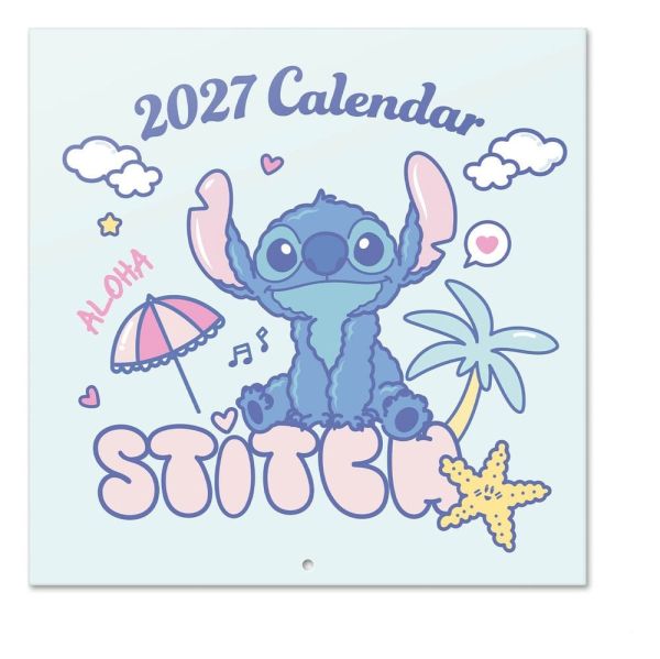 Disney Stitch Wandkalender 2027 30 x 30 cm