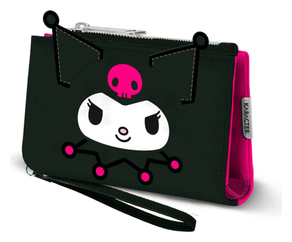 Sanrio Slim Brieftasche Kuromi Face