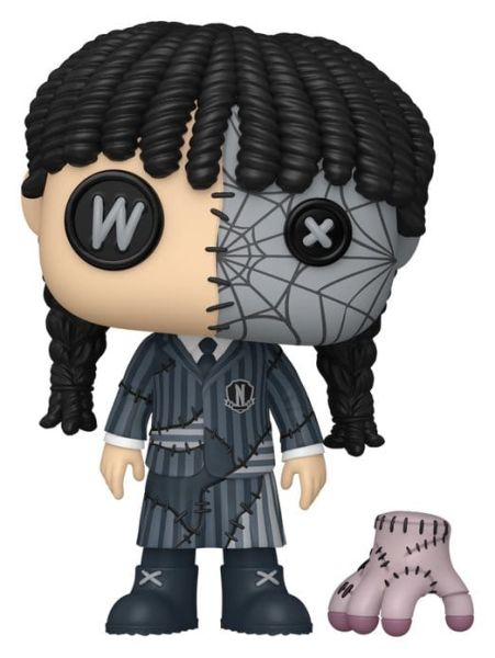 Wednesday Funko POP! Televison Vinyl Figur Patchwork Wednesday with Thing 9 cm