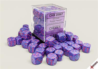 Chessex Speckled 12mm d6 Würfel-Set Purple Passion (36 Stück)
