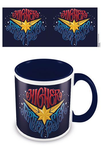 Captain Marvel Coloured Inner Tasse Higher Further Faster