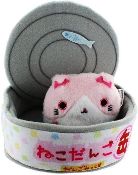 Neko Dango Can Set Pink and White Cat - Sakura Plüsch
