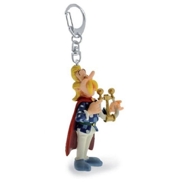 Asterix PVC Schlüsselanhänger Troubadix mit Leier