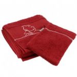 Tim und Struppi Handtuch und Waschlappen Rot Baumwolle