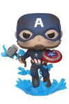 Avengers: Endgame Funko POP! Movies Vinyl Figur Captain America w/Broken Shield & Mjölnir 9 cm