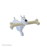 Tim und Struppi PVC Struppi gehend mit Knochen 4,5cm