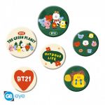 BT21 Ansteck-Buttons 6er-Pack Green Planet