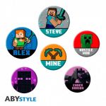 Minecraft Ansteck-Buttons 6er-Pack