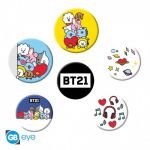 BT21 Ansteck-Buttons 6er-Pack Mix