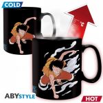 One Piece Tasse mit Thermoeffekt 460 ml Ruffy & Ace