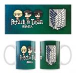 Attack on Titan Keramiktasse Eren, Mikasa & Armin Chibi Style