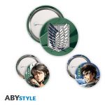 Attack on Titan Button 3er Pack Eren & Levi