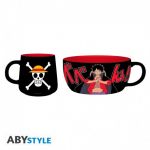 One Piece Frühstücks-Set Tasse und Schüssel Luffy